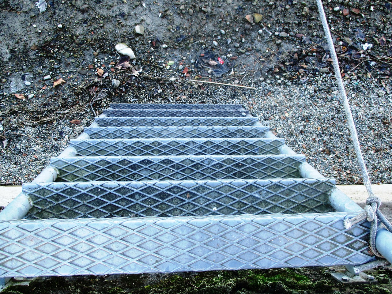 stairs metal structure free photo