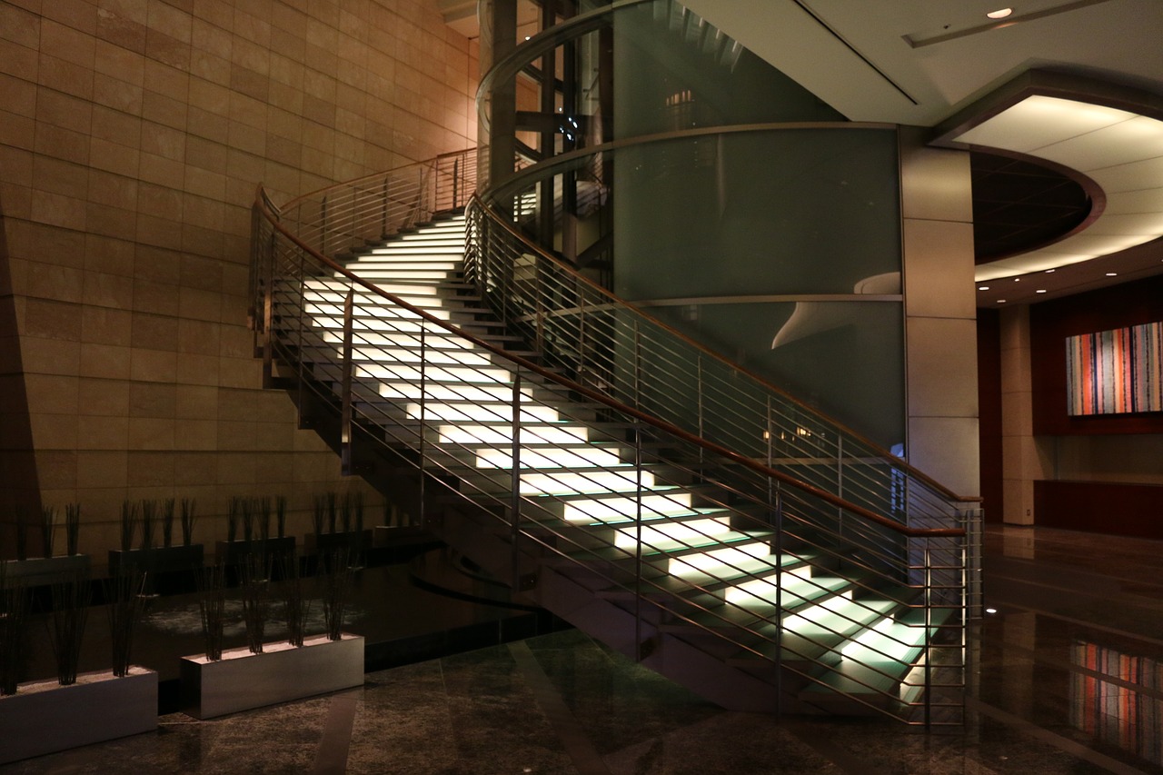 stairs spiral hotel free photo