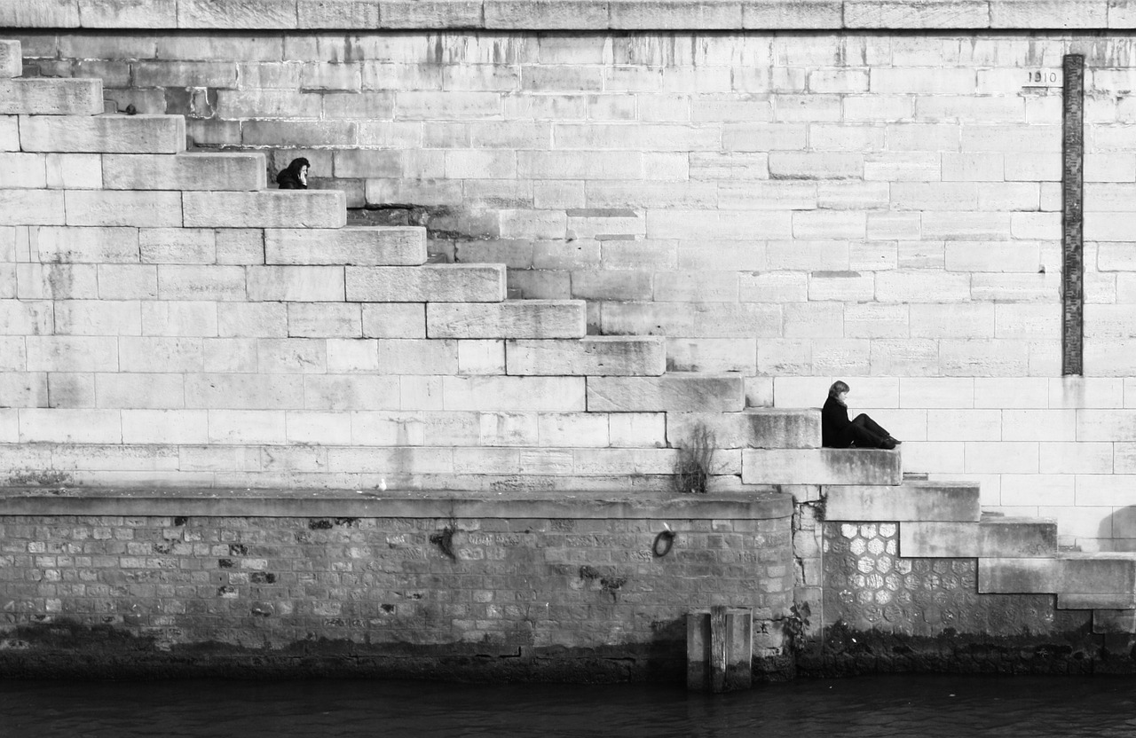 stairs steps black and white free photo