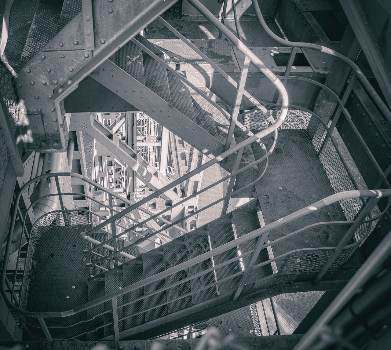 stairs  steel  industry free photo