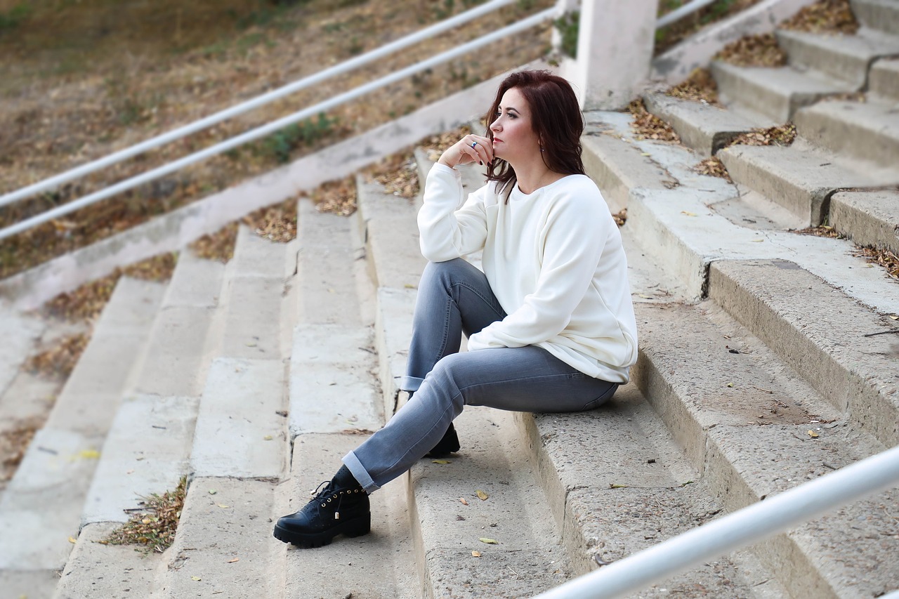 stairs  thinking  girl free photo