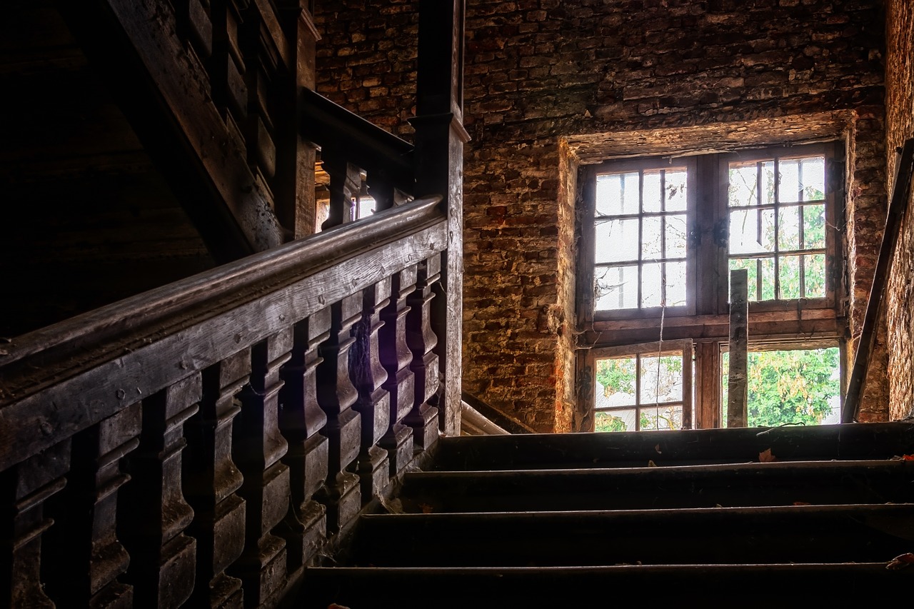 stairs  railing  wood free photo