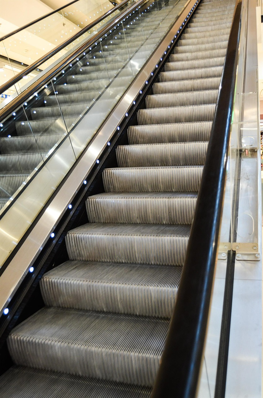 stairs mobile shopping mall free photo