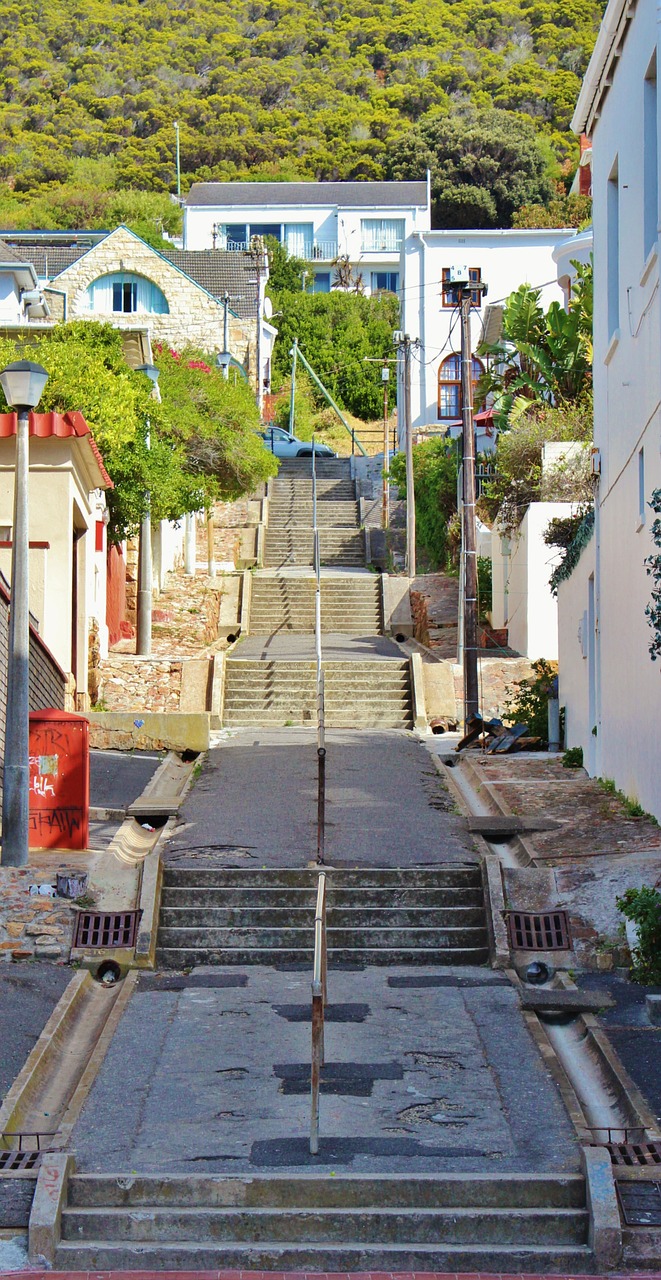 stairs side street rise free photo