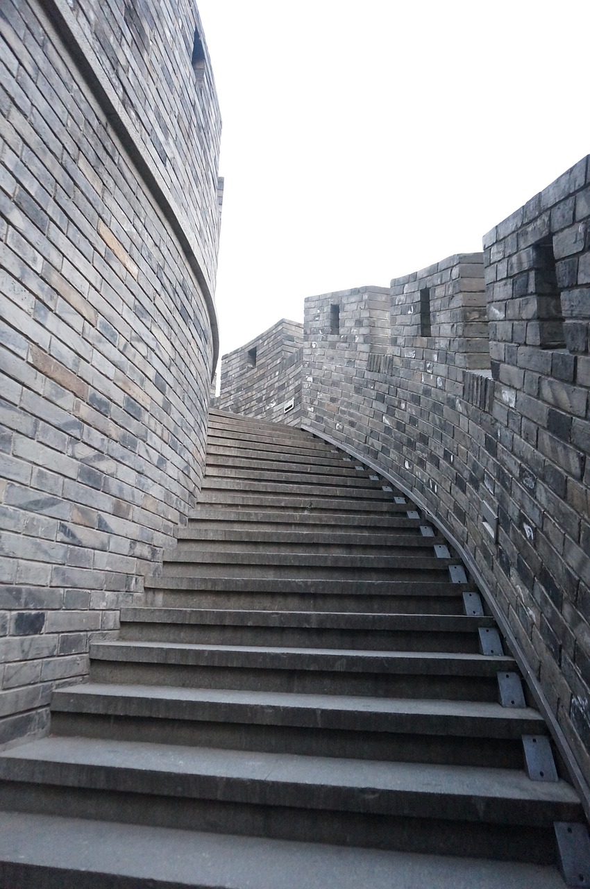 stairs building the city walls free photo