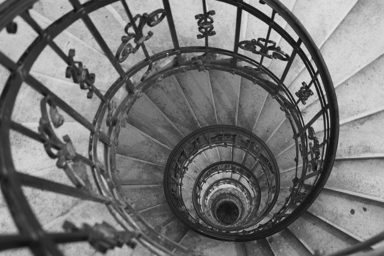 stairs circle staircase free photo