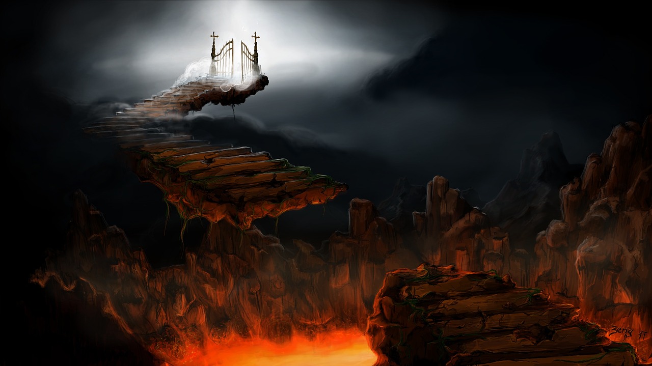 Stairs Heaven Hell Falling To Hell The Path To Heaven Free Image From Needpix Com