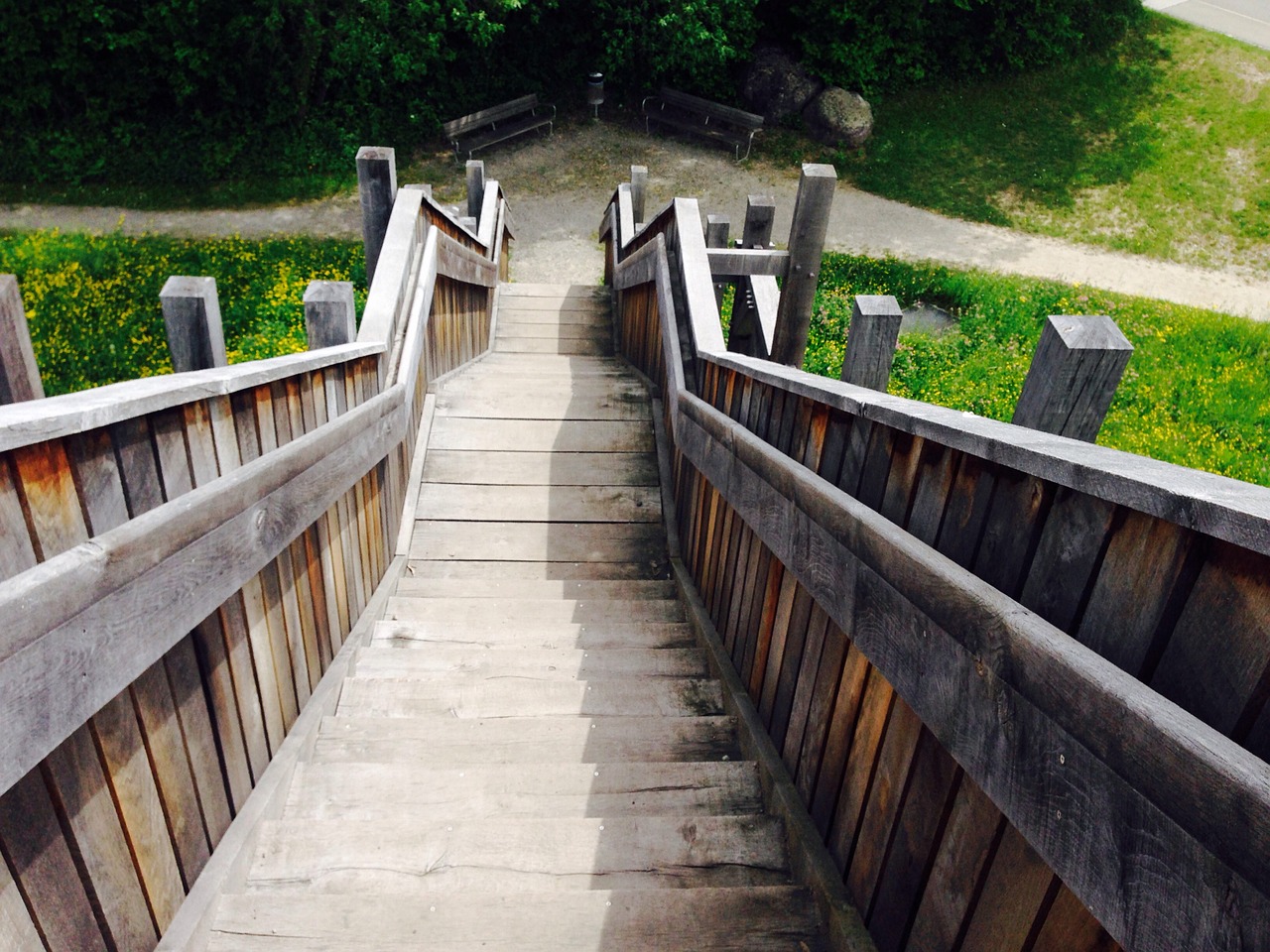 stairs wood steep free photo