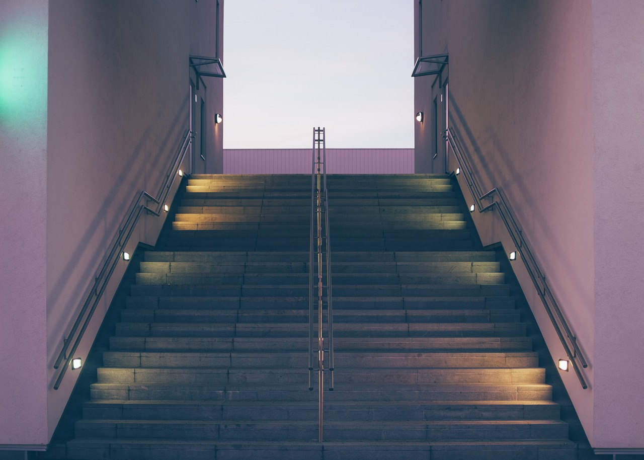 stairs steps symmetry free photo