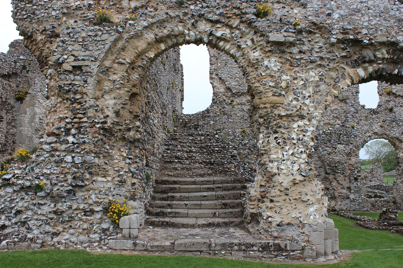 stairway ruins doorway free photo