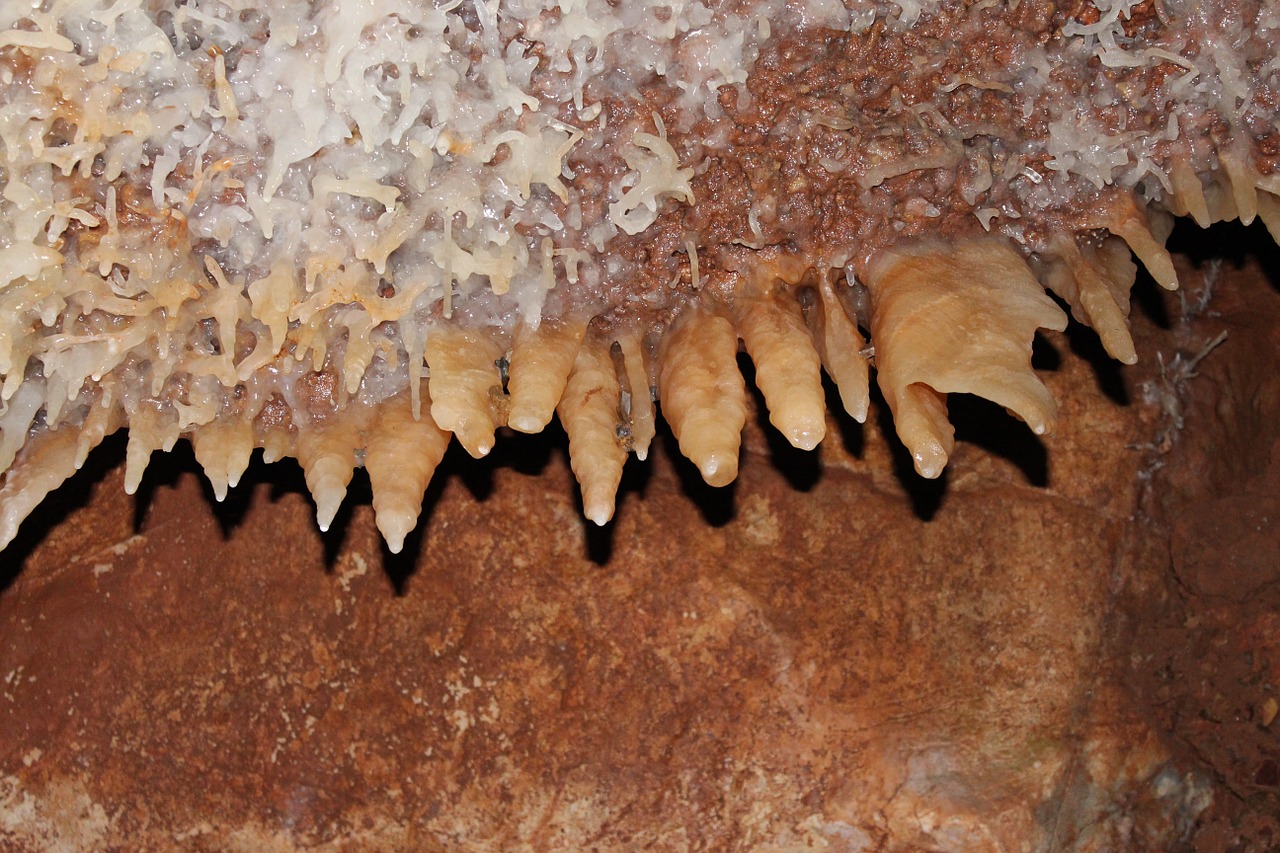 stalactites speleology cave free photo