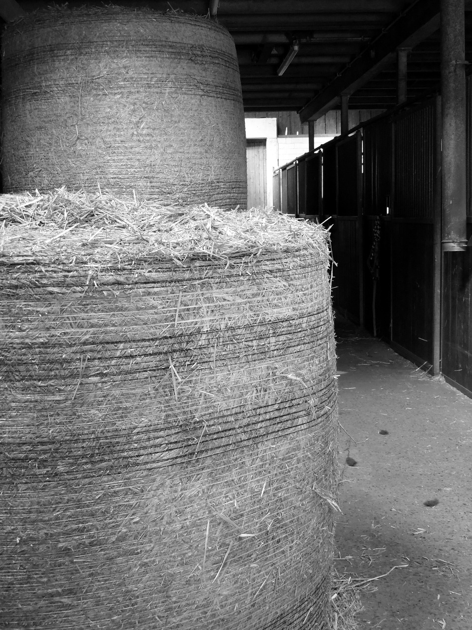 stall hay straw free photo