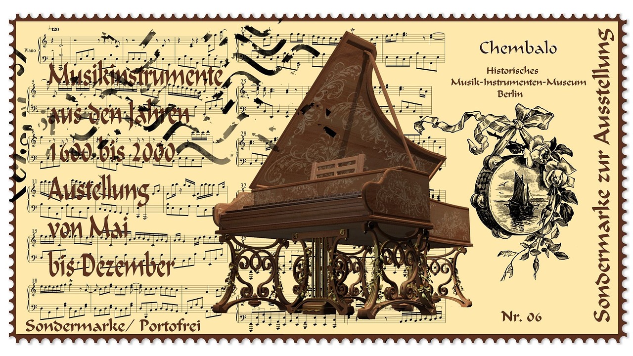 stamp harpsichord musical instrument free photo