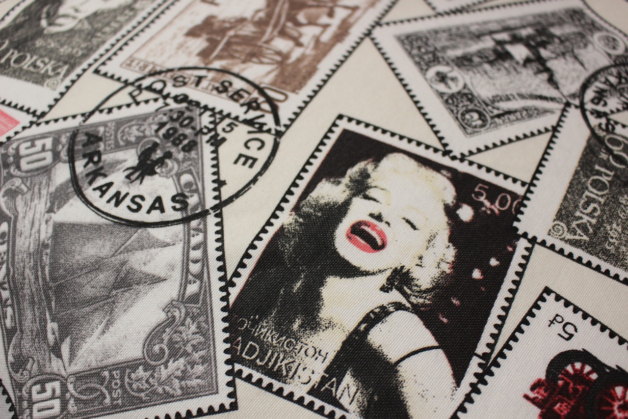 stamps marilyn movie star free photo