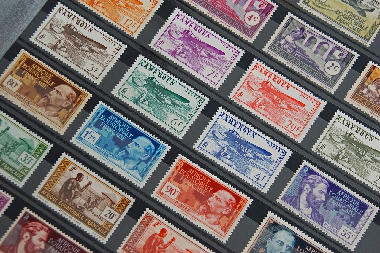 stamps collection french stamps free photo