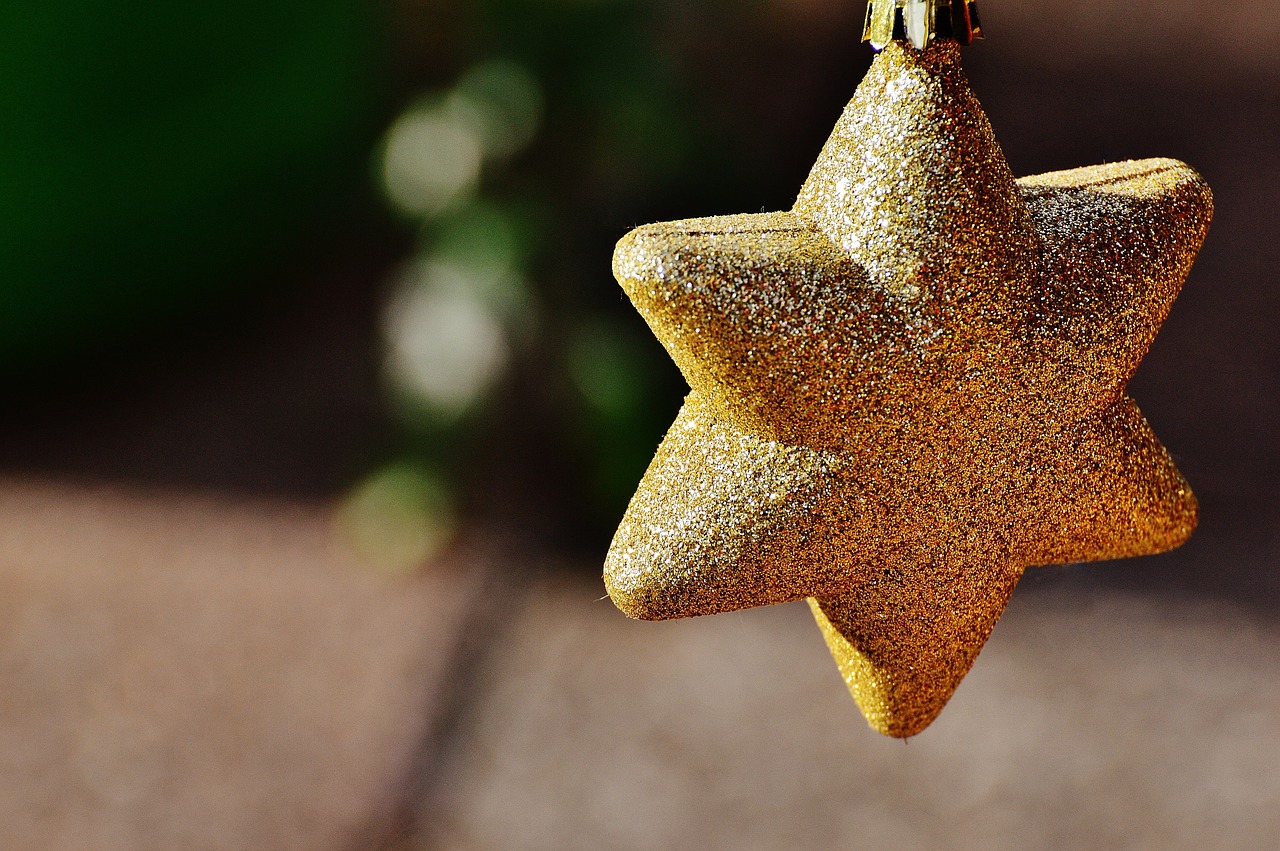 star glitter gold free photo