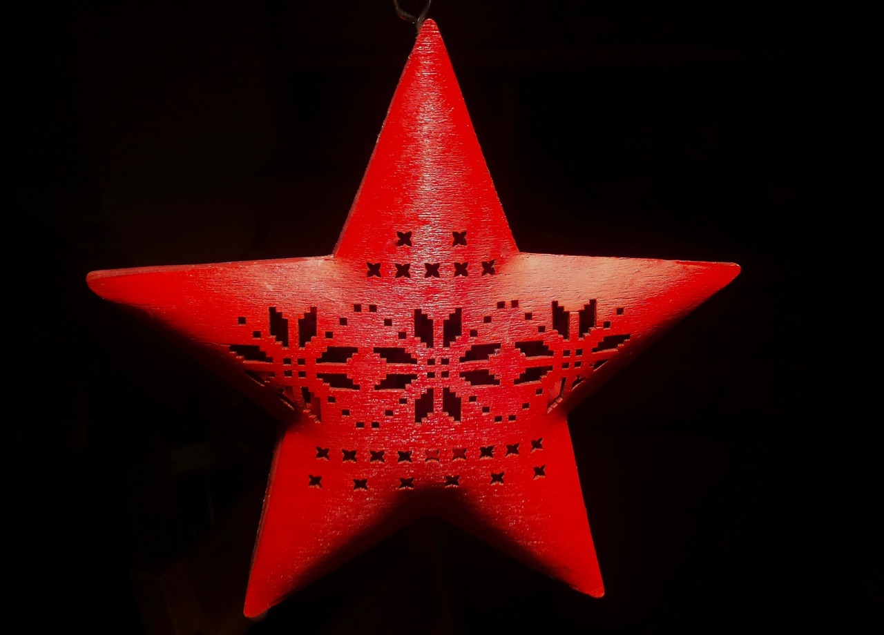 star red star christmas jewelry free photo