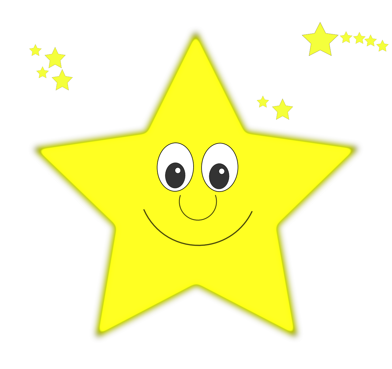 star yellow face free photo