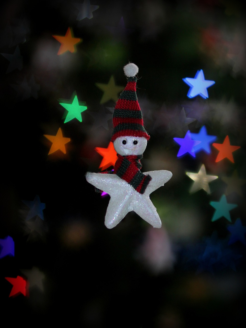 star bokeh decorations free photo