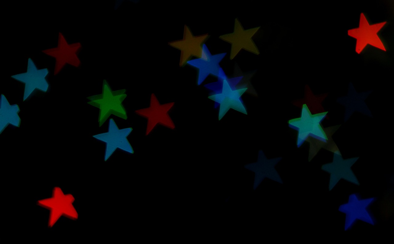 star bokeh decorations free photo