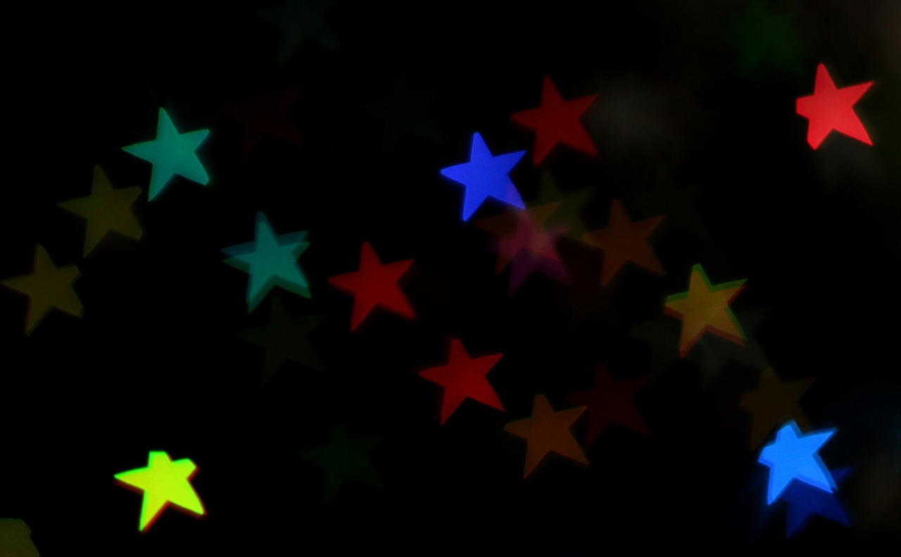 star bokeh decorations free photo