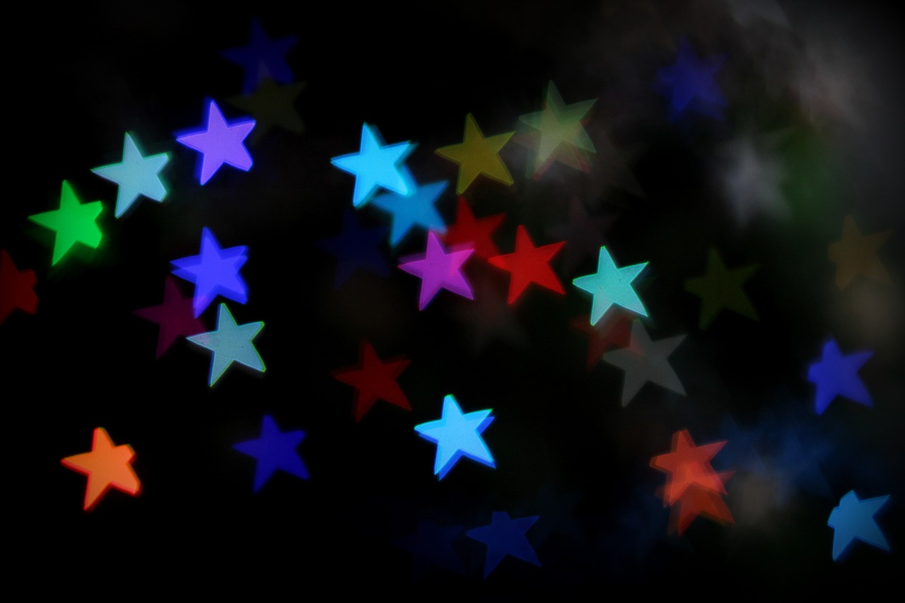 star bokeh decorations free photo