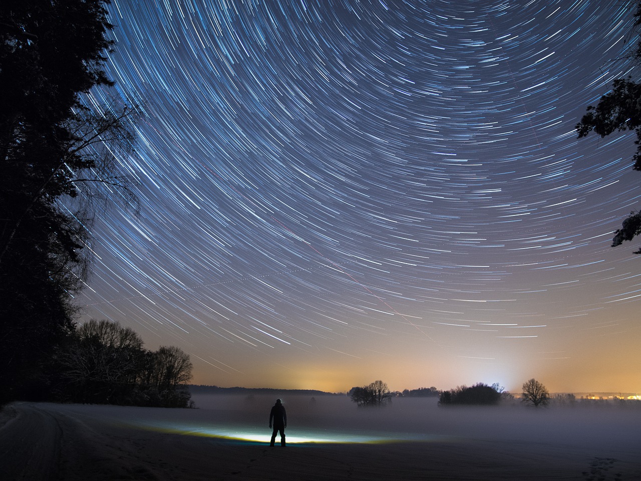 star night light free photo