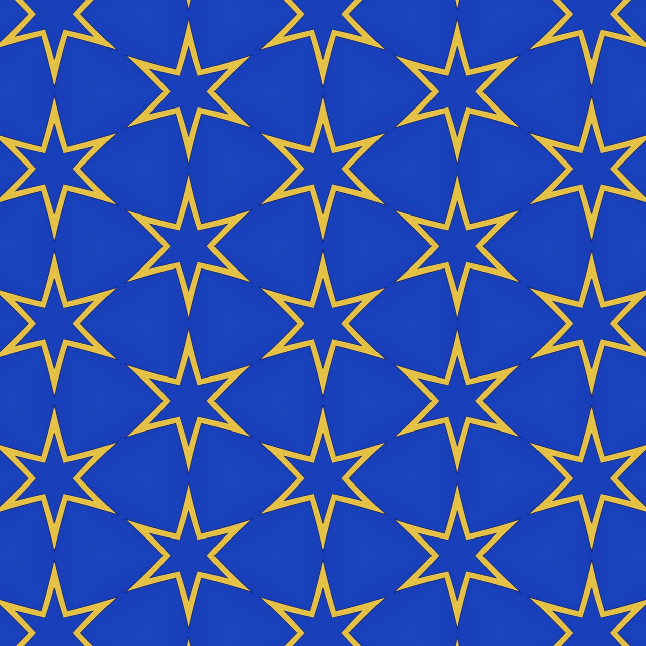 star pattern blue and gold free photo