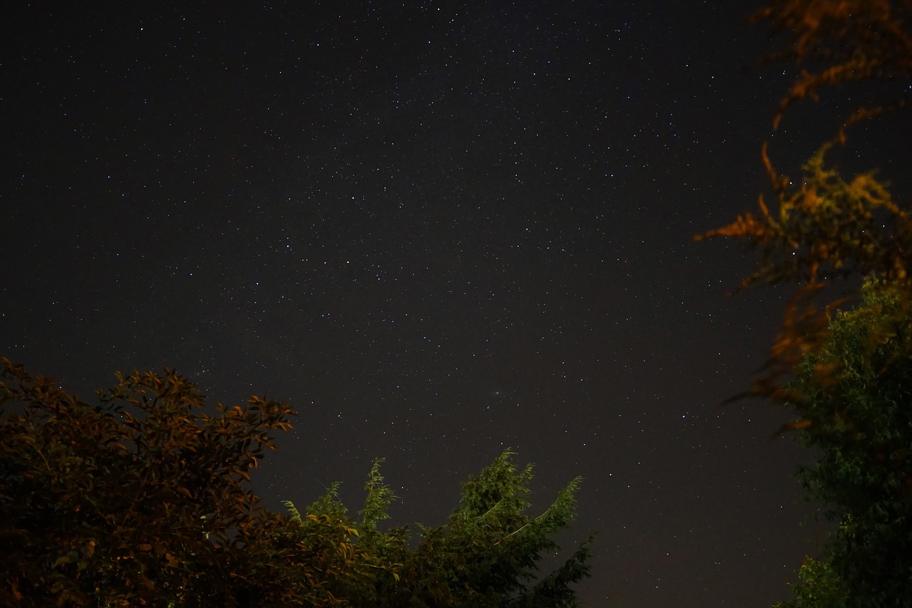 star night sky long exposure free photo