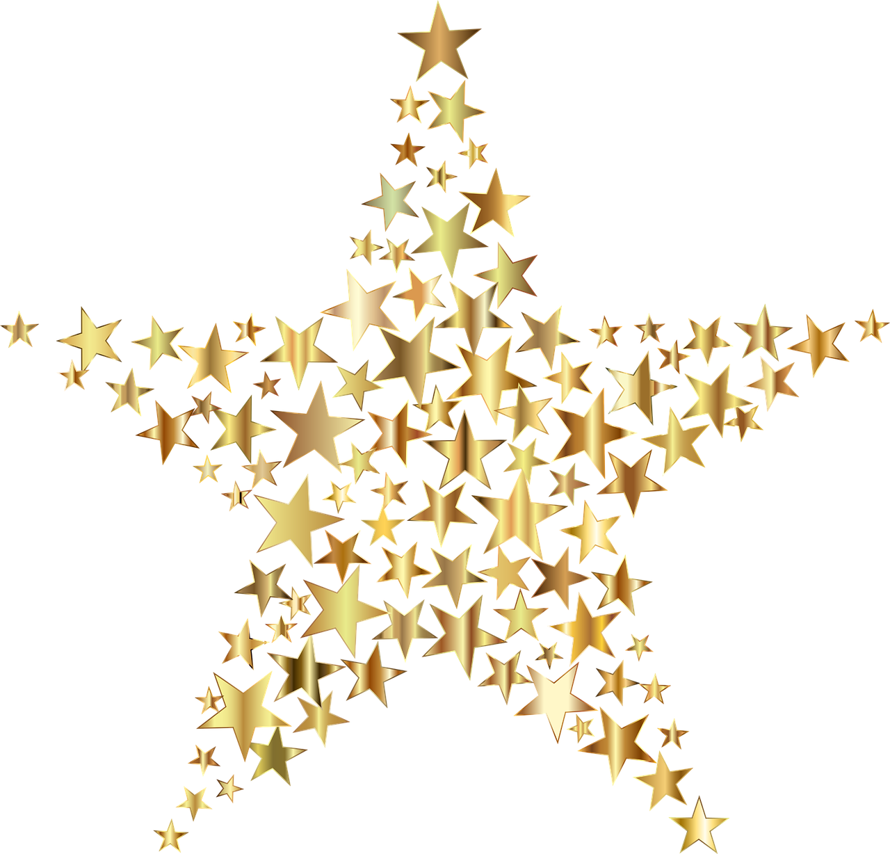 star fractal gold free photo