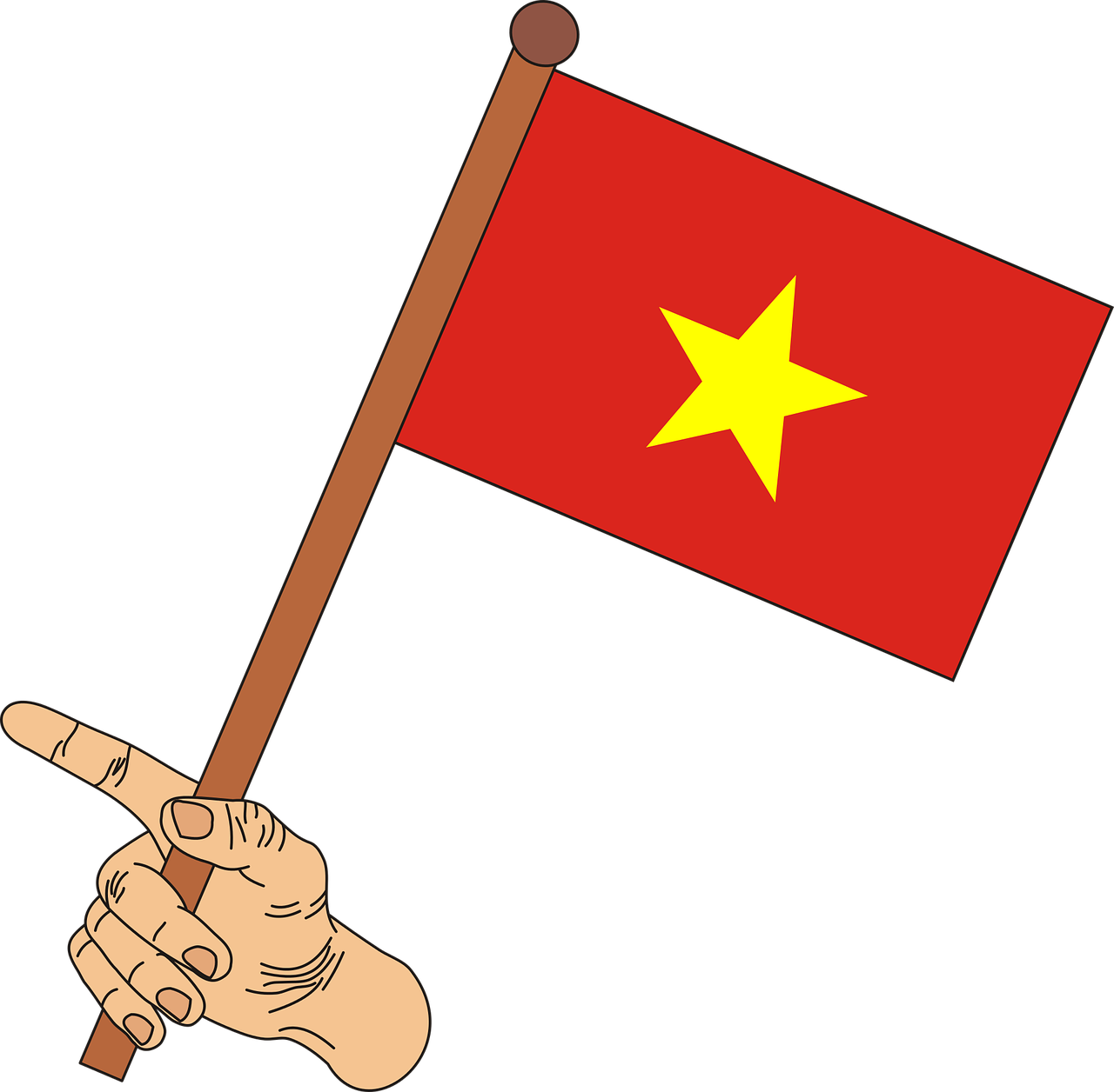 star vietnamese flag flag free photo