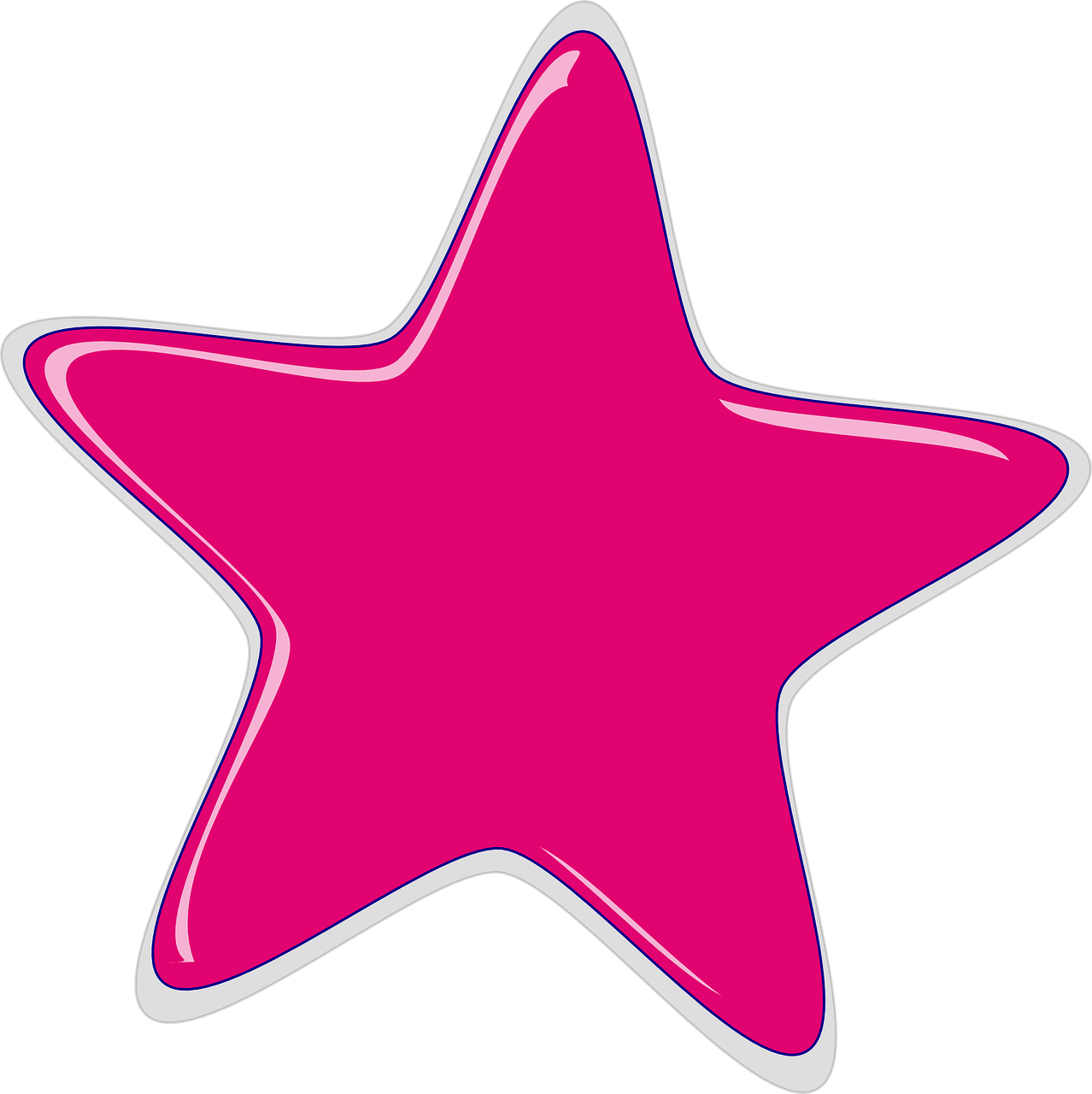 star pink rounded free photo