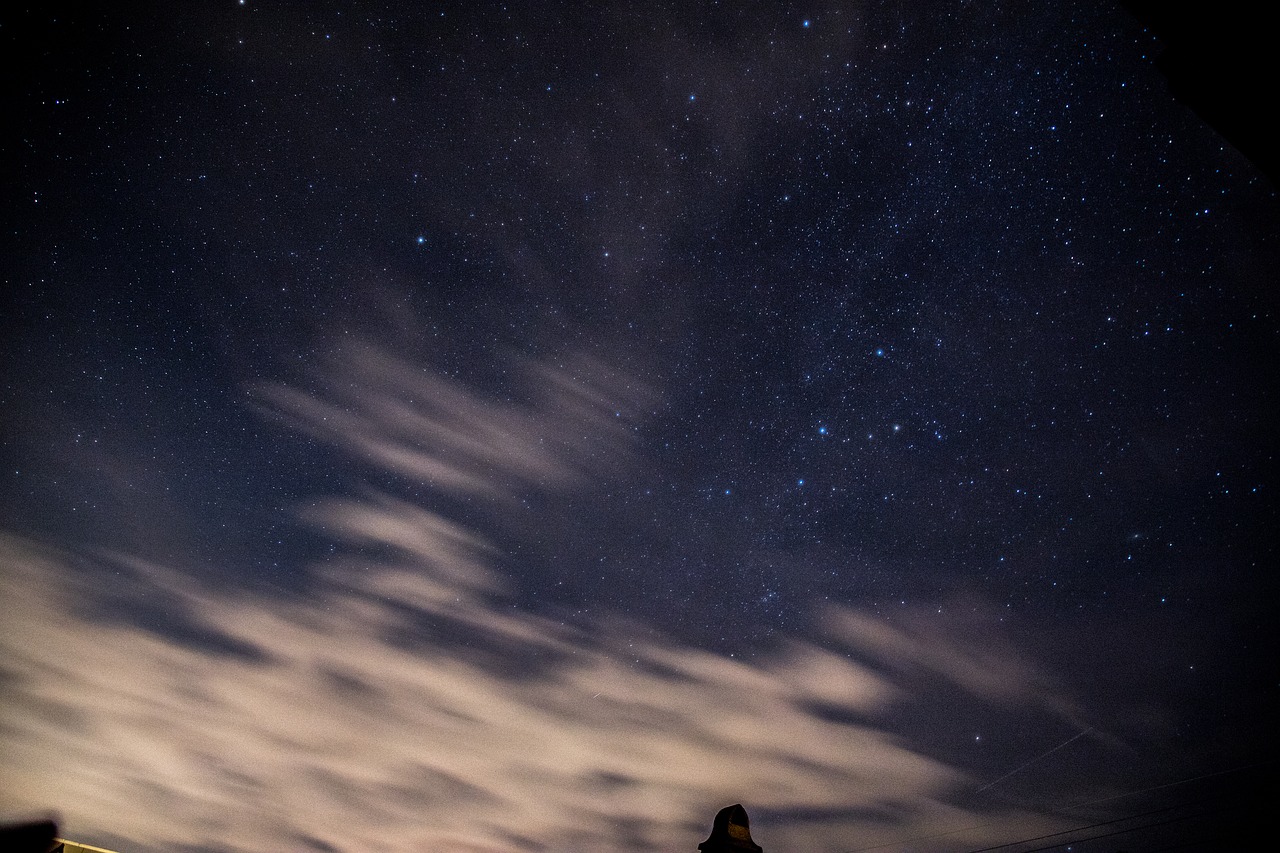 star  clouds  night free photo