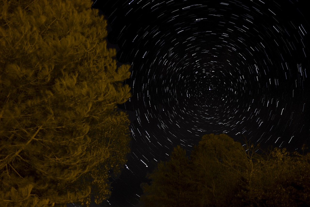 star trail long free photo