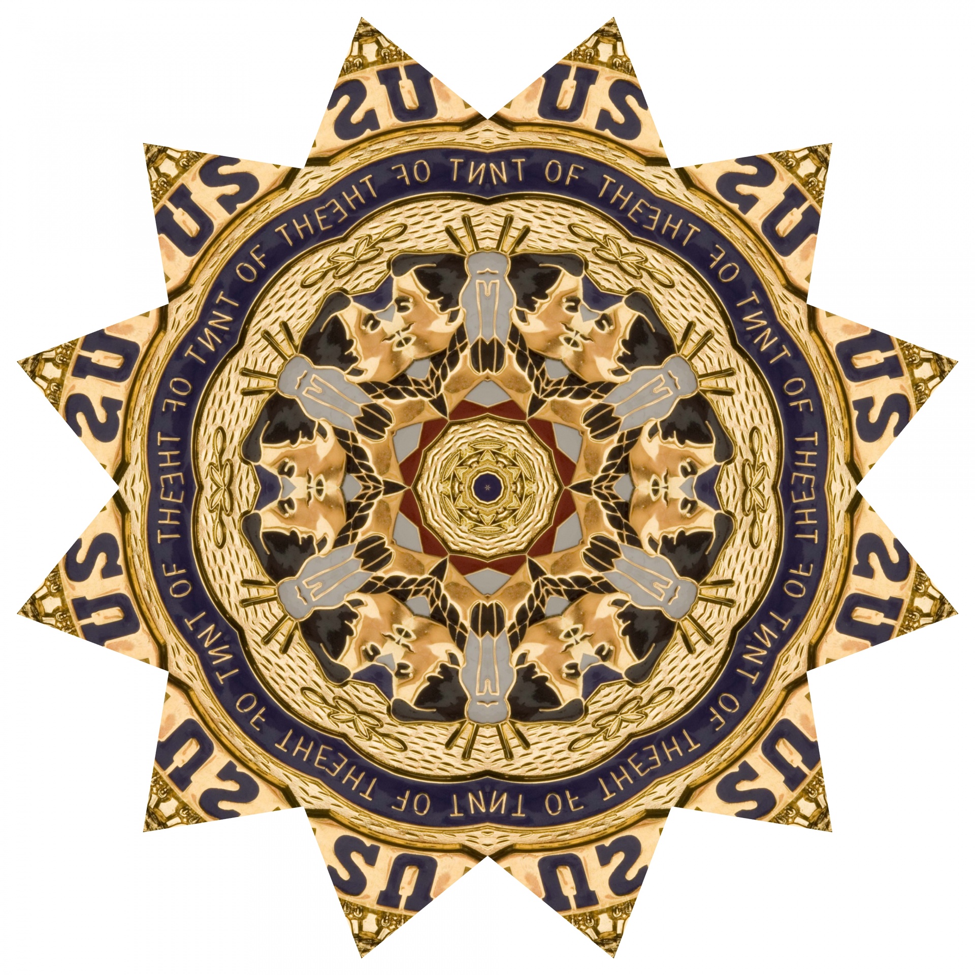 kaleidoscope star badge free photo