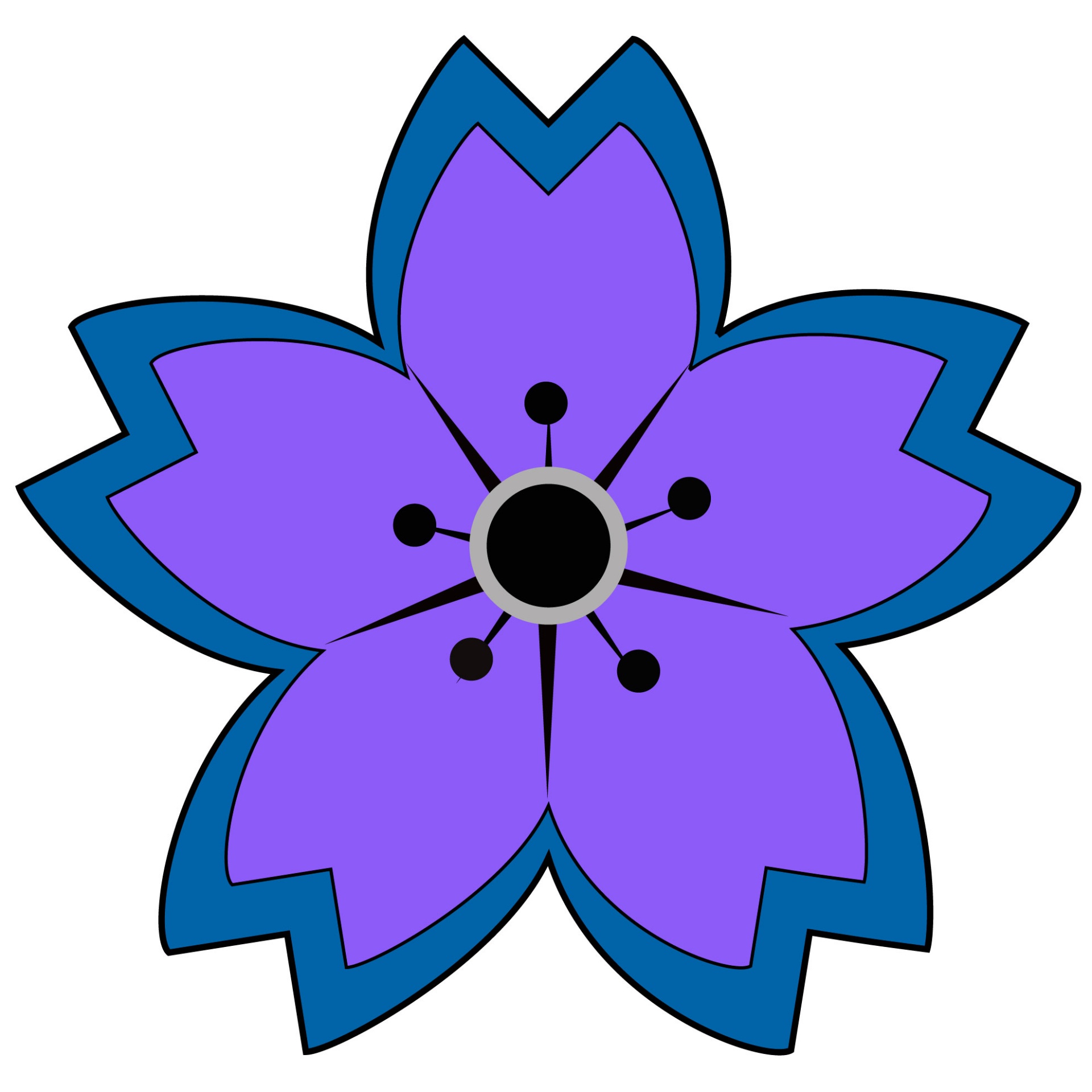 star flower purple blue free photo