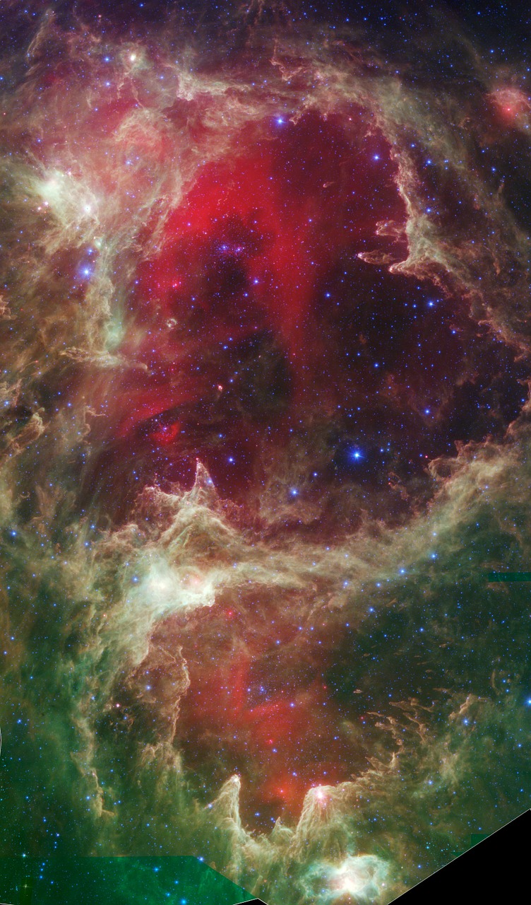 star forming region of space w5 infrared portrait free photo