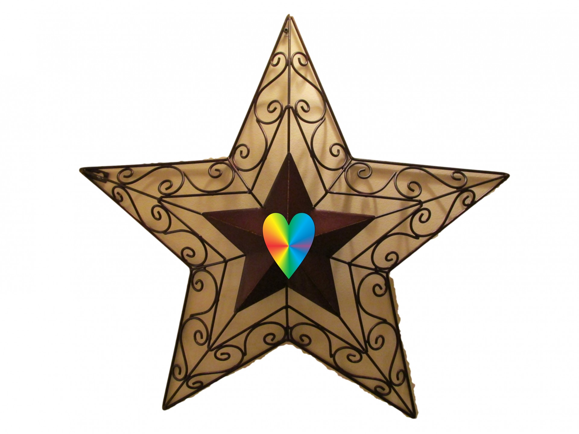 star rainbow heart free photo