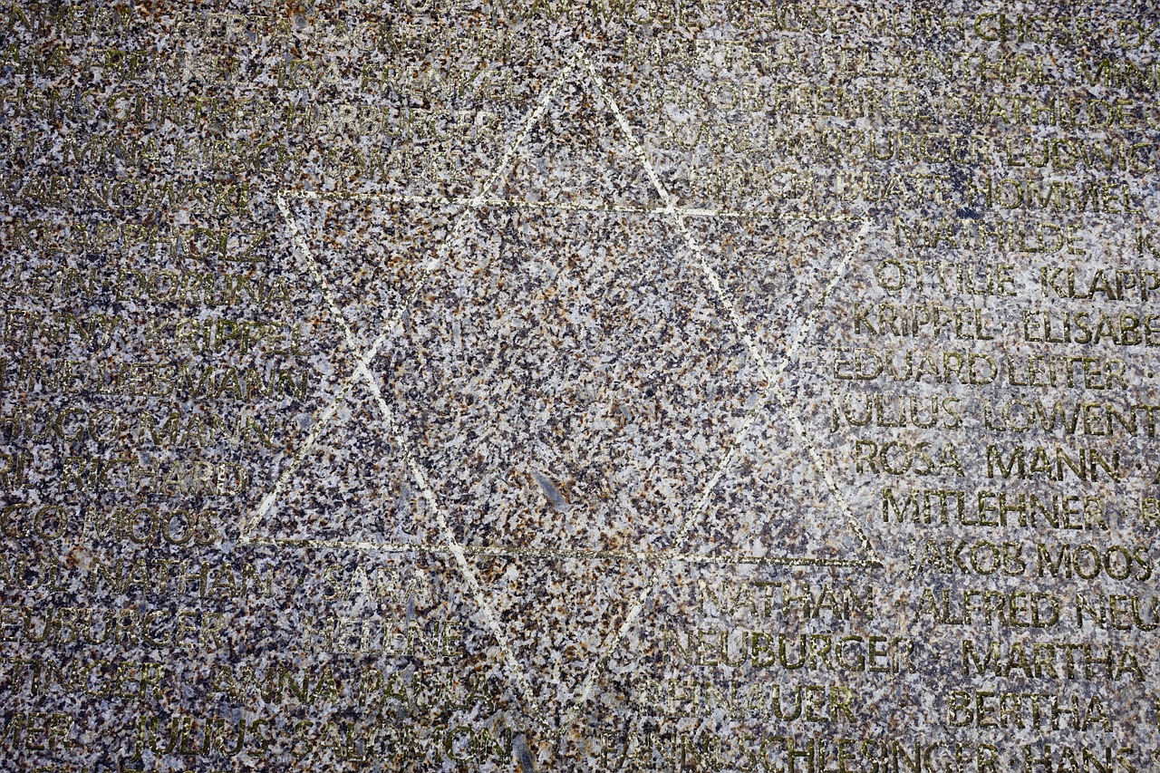 star of david memorial stone stone free photo