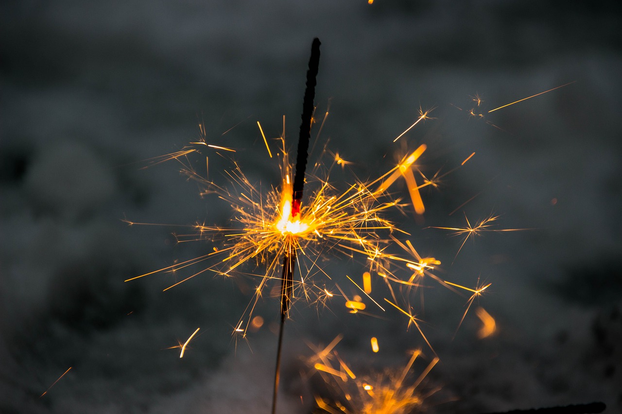 star splashes  silvester  fireworks free photo