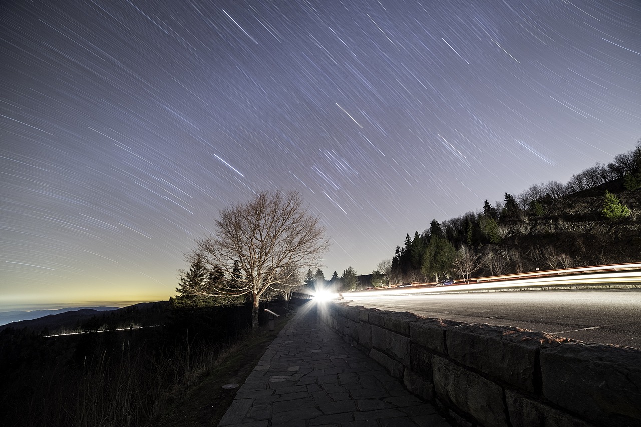 star trails astrophotography night free photo