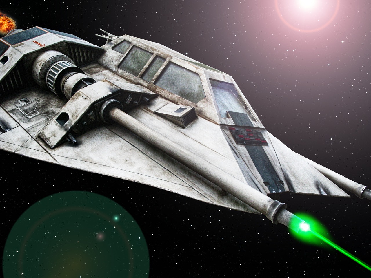 star wars space ship laser free photo