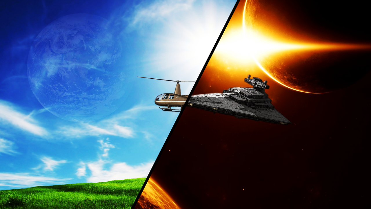 star wars helicopter space free photo