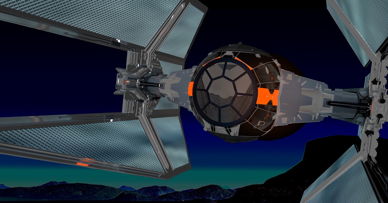 star wars tie interceptor spaceship free photo