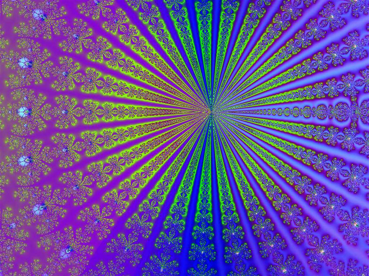 fractal blue starburst free photo