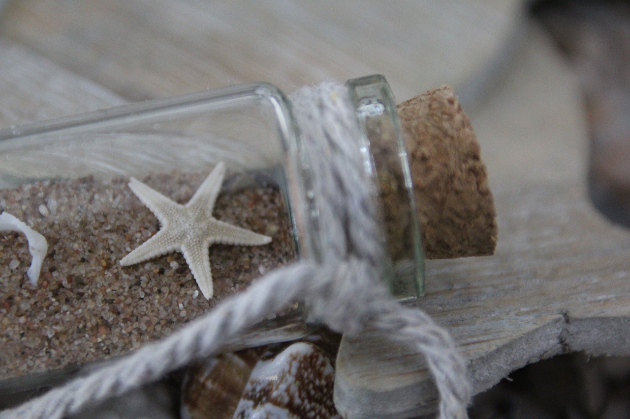 starfish bottle sand free photo