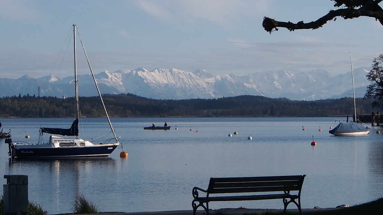 starnberger see bank sailing vessel free photo