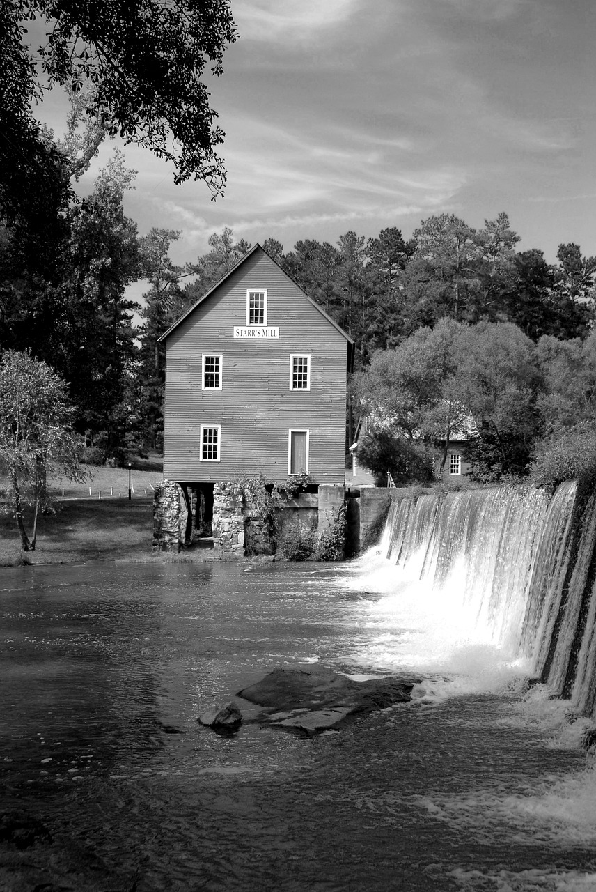 starr's mill  waterfall  georgia free photo