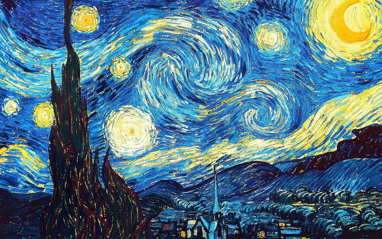 starry night vincent van gough painting free photo