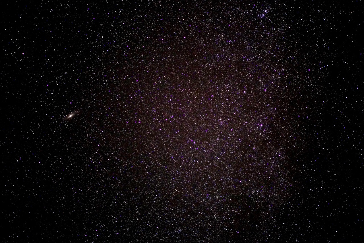 starry sky star galaxies free photo